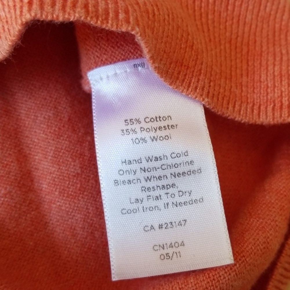 Talbots Ruffled V Neck Button Down Cardigan - Picture 7 of 7